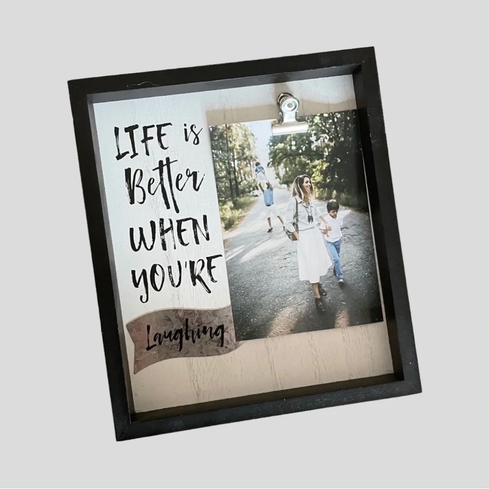 🌺 IG Design Photo Clip Black Shadow Box Decor NWOT